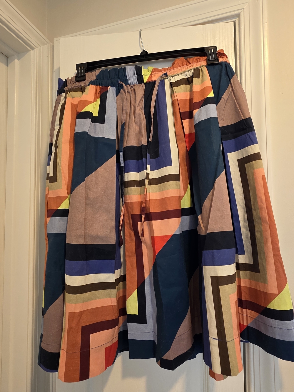 Eloquii Multi-Color Geometric Circle Skirt - Picture 3 of 5